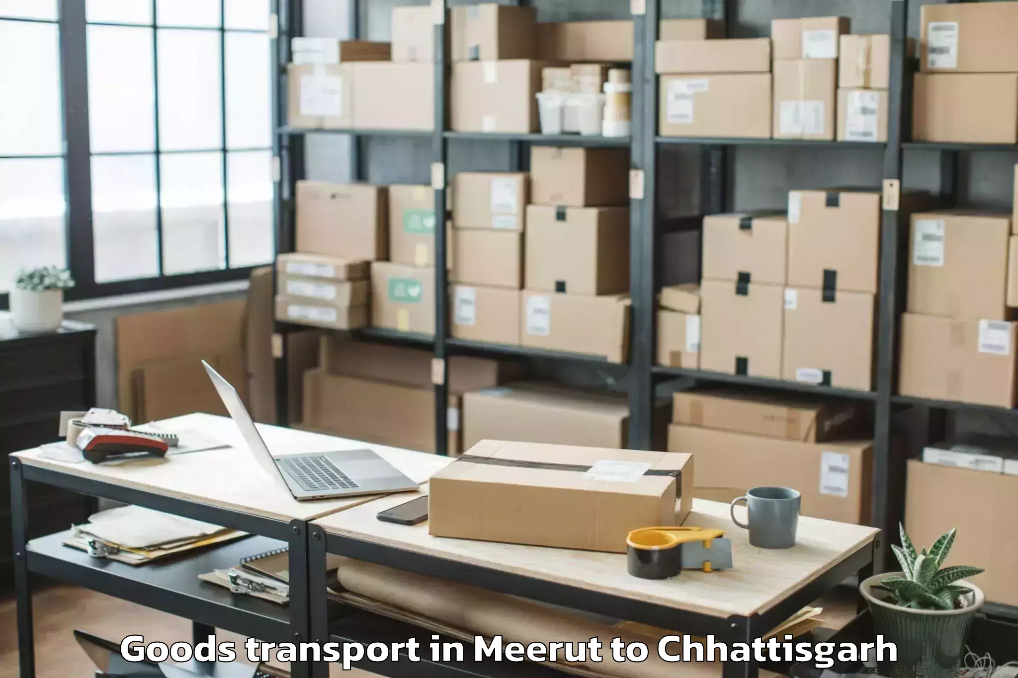 Book Your Meerut to Chhattisgarh Goods Transport Today